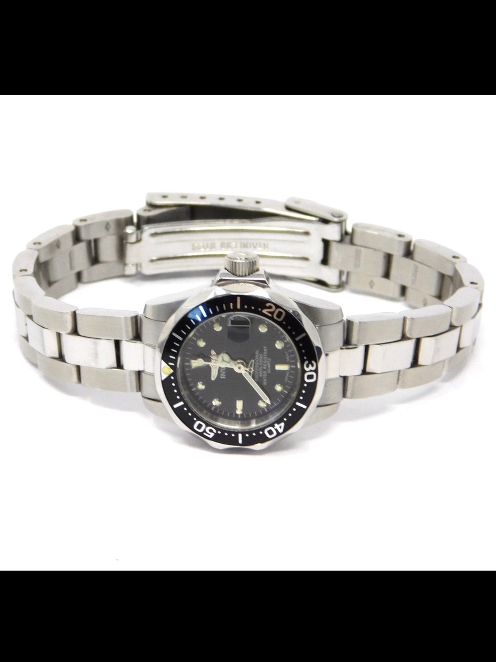 Invicta Pro Diver Women's Watch 8939 Black Dial Stainless Steel 24.5mm 200m